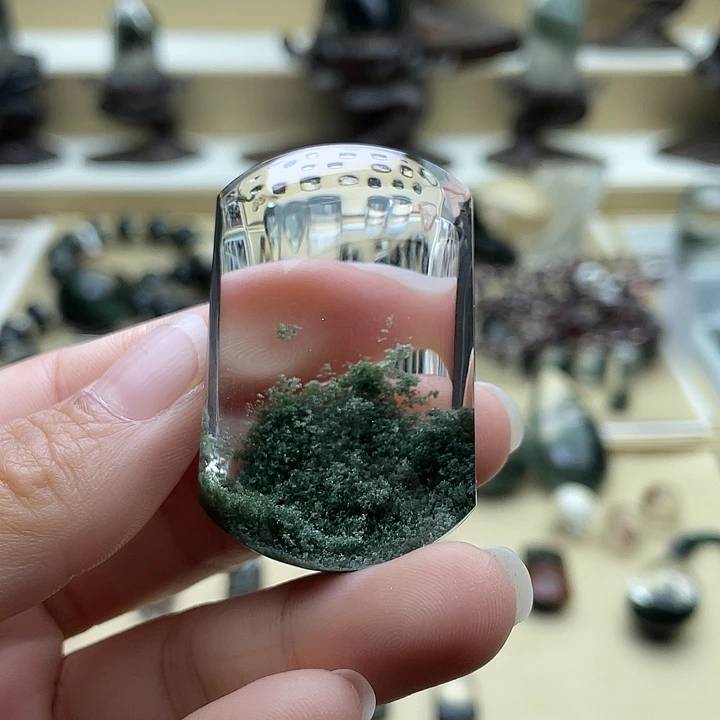 未镶嵌颈饰水晶绿幽灵吊坠定制