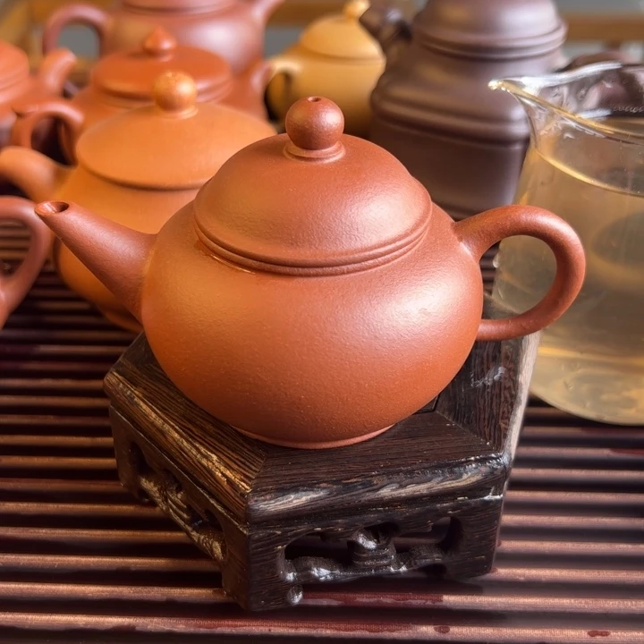 茶壶紫砂红将坡水平130cc