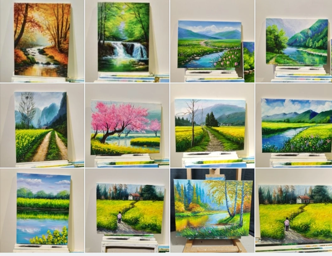 30×40尺寸亚麻画布框绘制