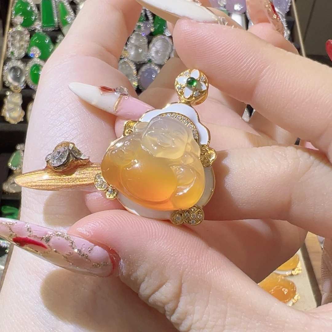 玛瑙/玉髓颈饰银S925镶嵌?***?