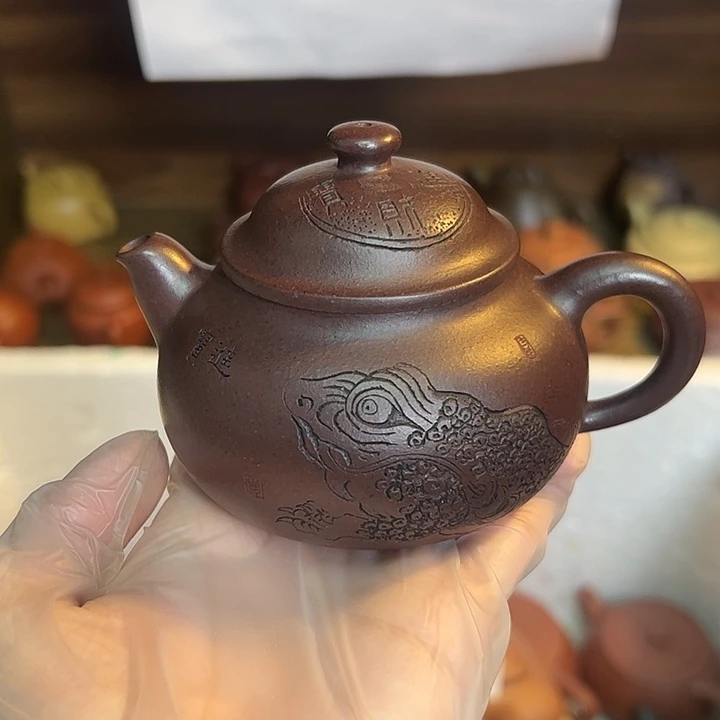 紫砂茶壶宜兴紫砂壶紫泥180