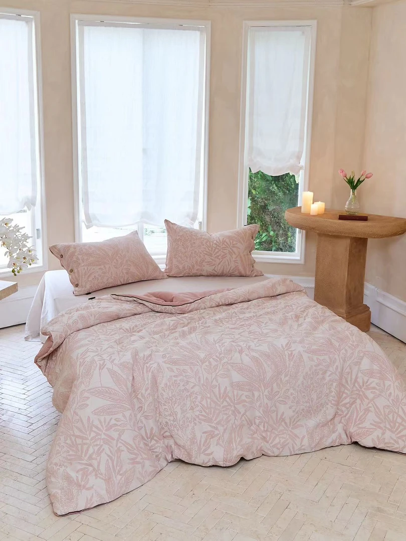 【DADONG·春色间】150*200麻被罩轻奢多功能可机洗