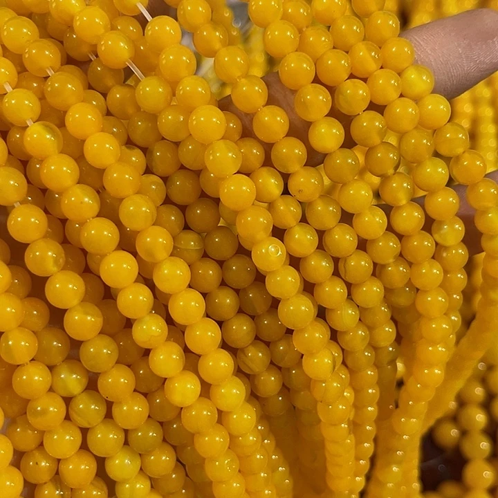 贝壳非金属一条6mm黄玛圆珠
