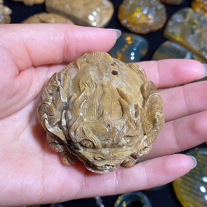 琥珀未镶嵌颈饰根蜜龙龟