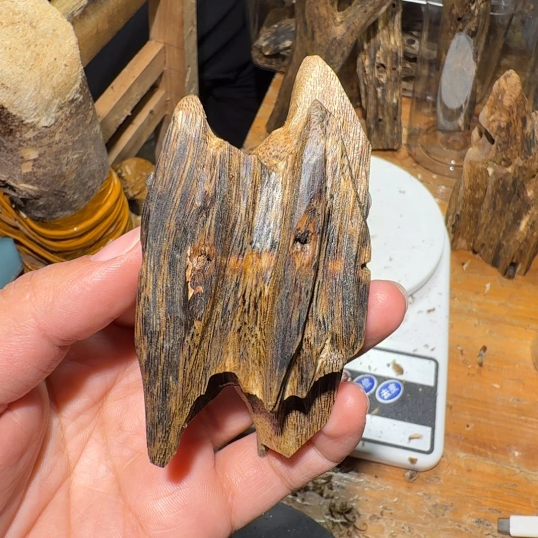 棋楠沉香白奇块料39克