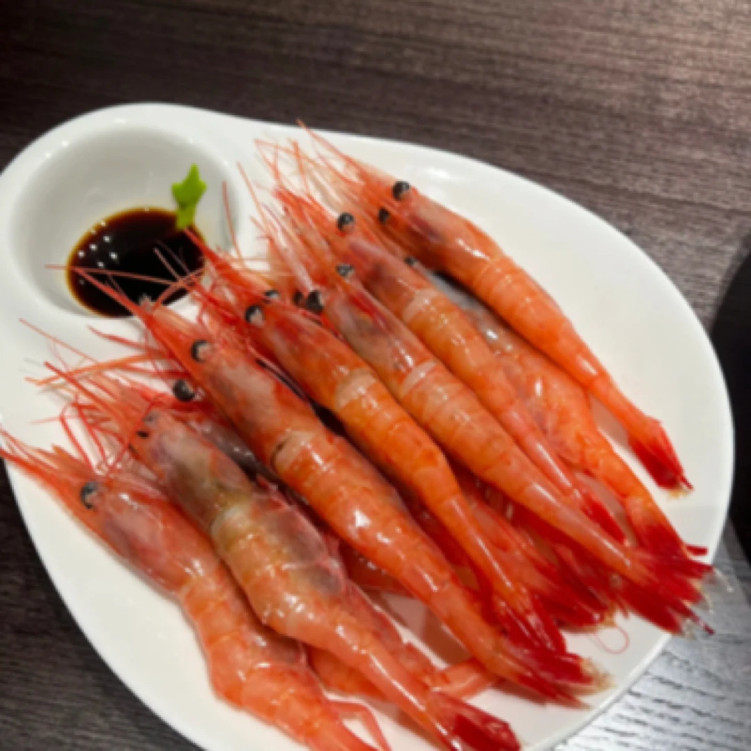 6只带头北极甜虾 日料店同款