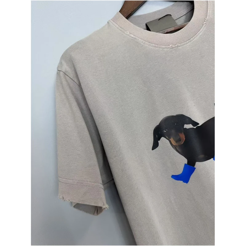 短袖宽松做旧工艺5902