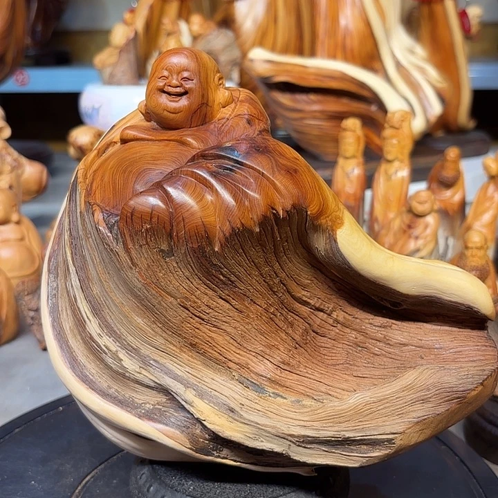 柏木太行崖柏弥勒佛