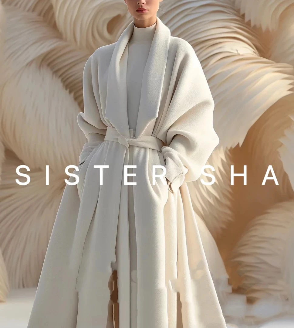 【SISTER SHA莎姐】设计师款轻奢气质羊绒大衣 101-200