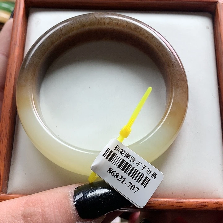 和田玉手镯未镶嵌55-56