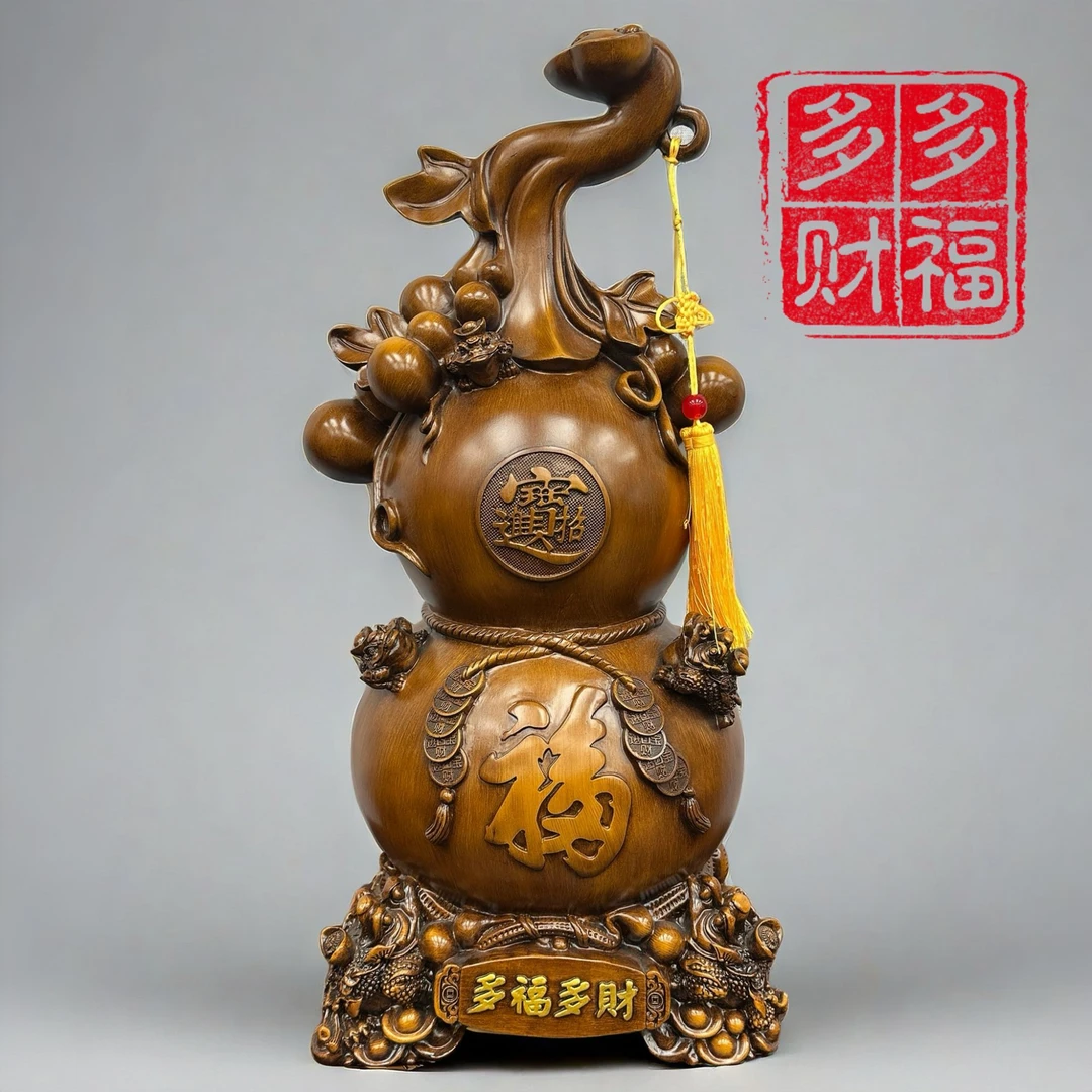 【多福多财】大号葫芦家居桌面摆件（高50cm）