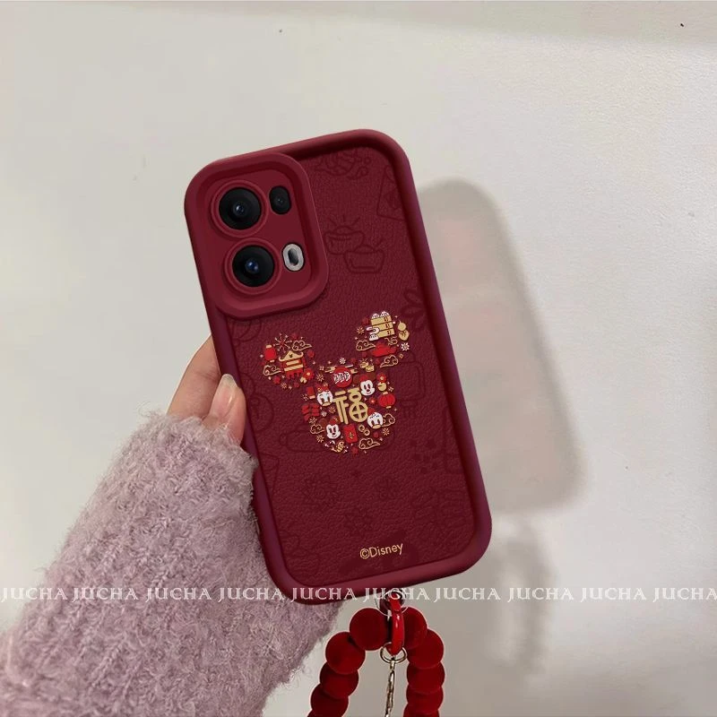 福气米奇适用opporeno13pro手机壳高级感卡通OPPOreno12保护壳11