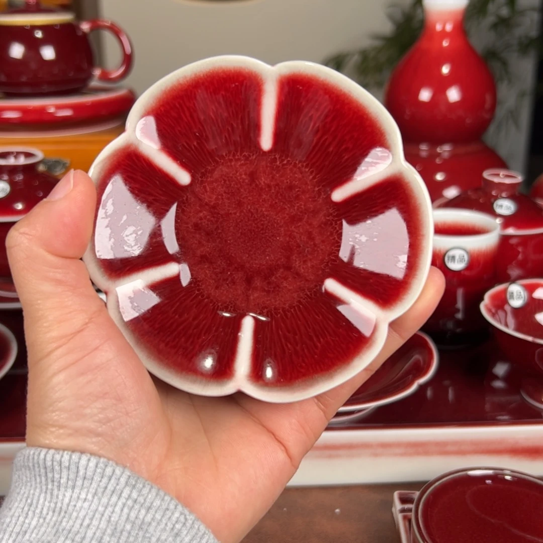 杯景德镇原矿郎红杯垫