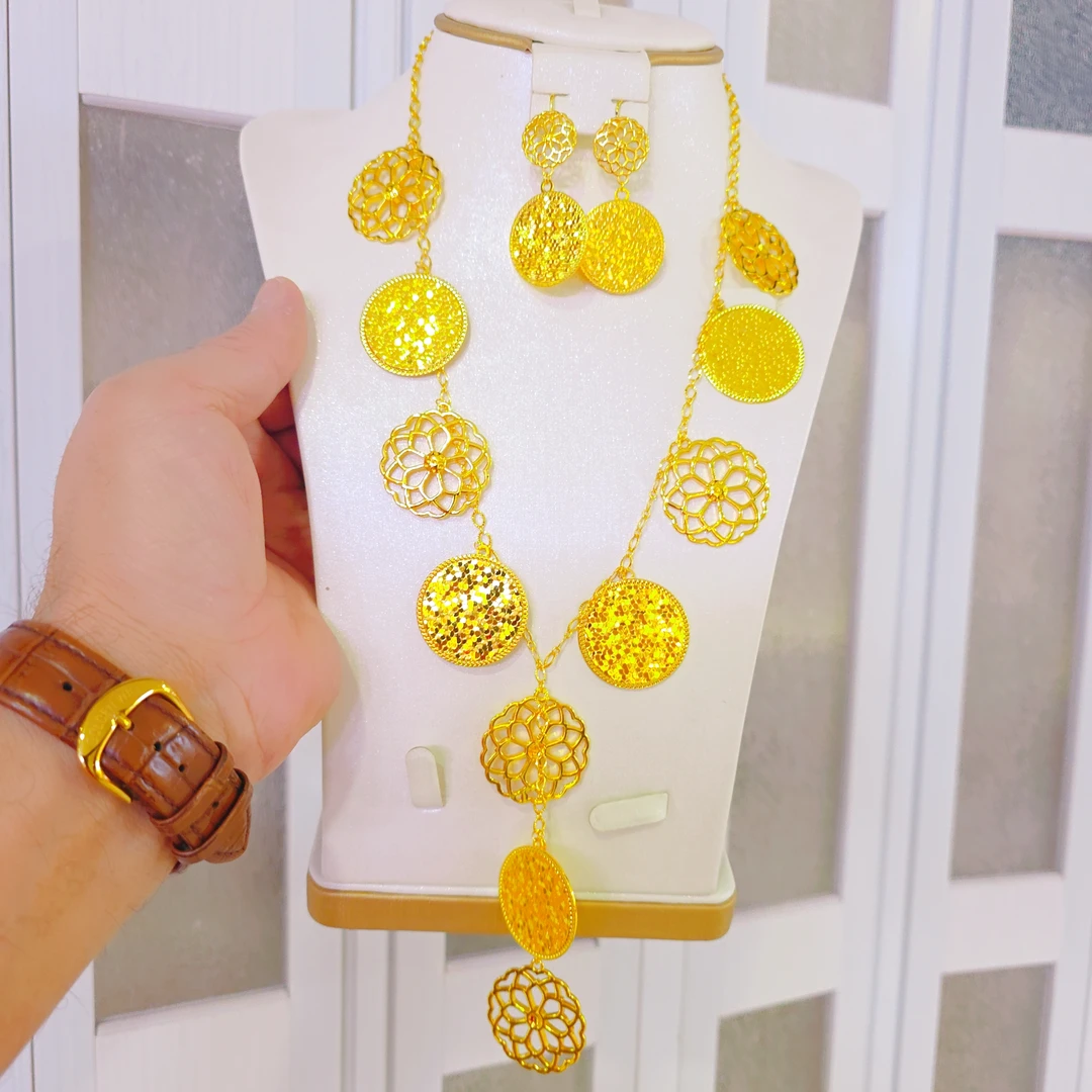 铜合金项链 轻奢铜合金项链女民族风时尚百搭精美长款锁骨链