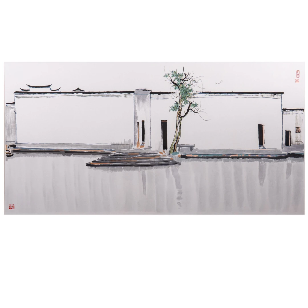荣宝斋非遗木版水印《双燕》