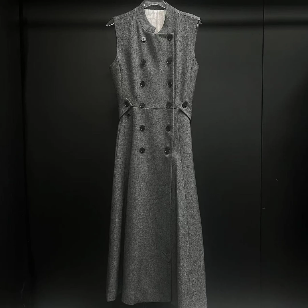 2025新款 赫本风无袖气质连衣裙 法式高级大摆A字裙04-RL801