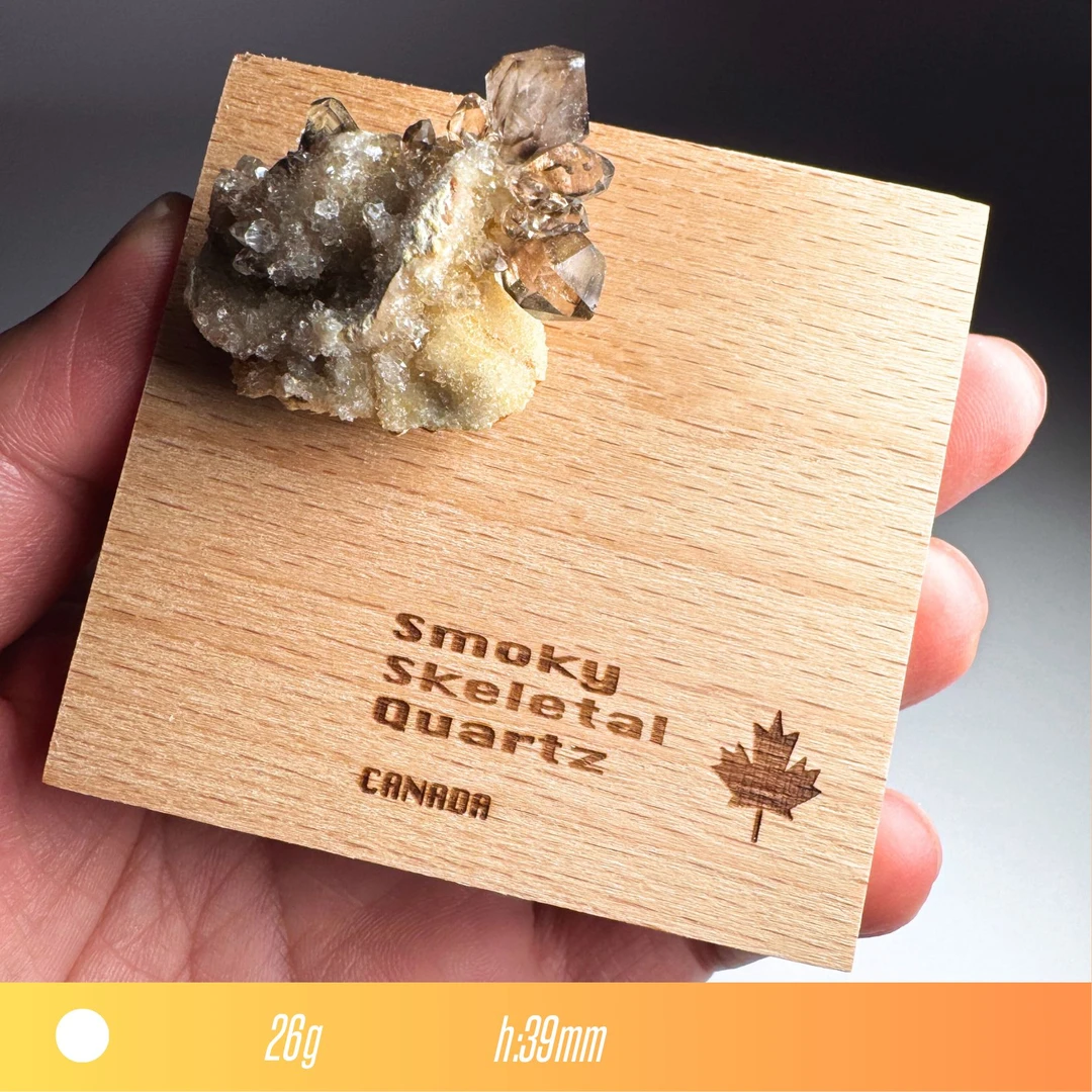 【烟晶闪灵/加拿大】矿物晶体标本水晶摆设收藏