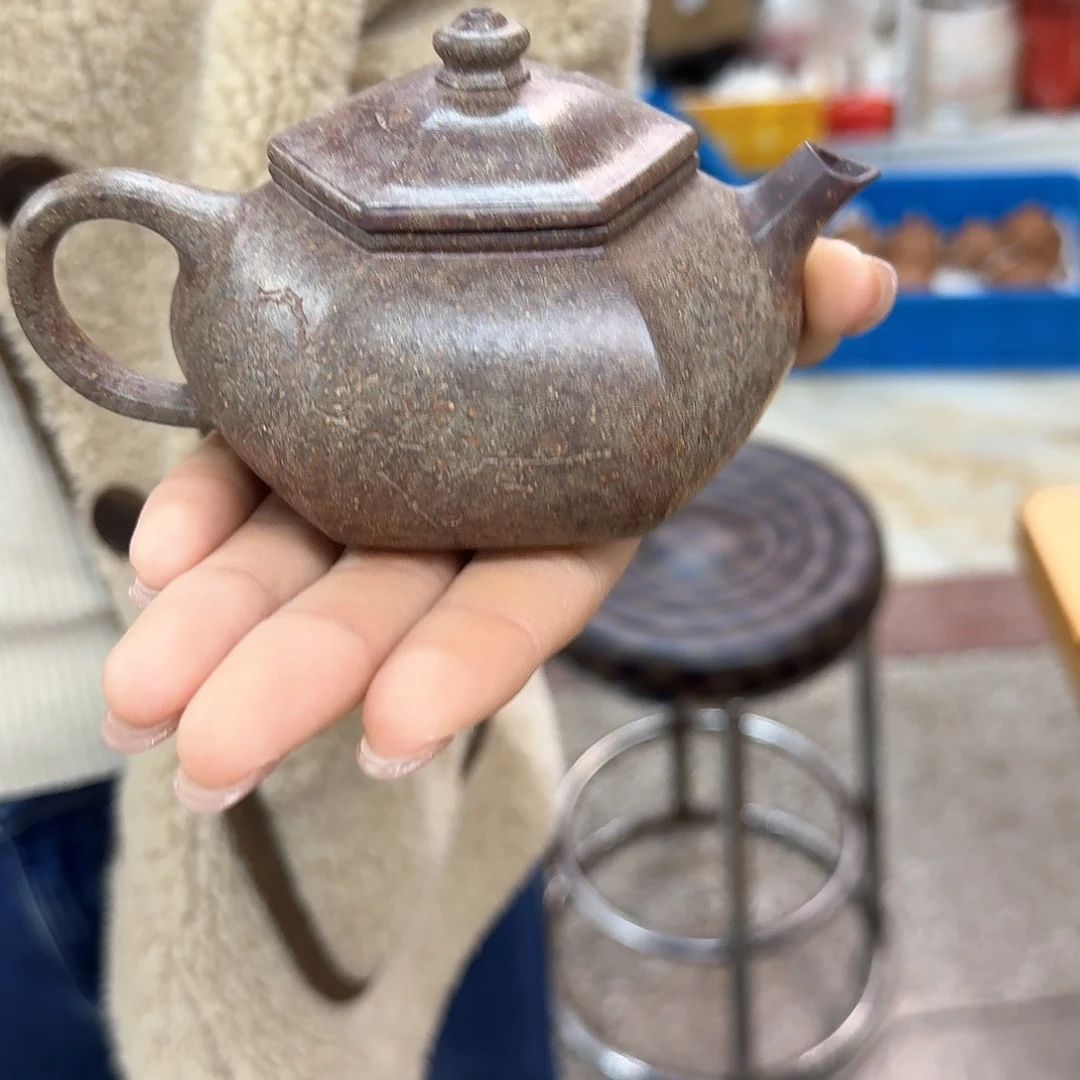 紫砂茶壶紫砂壶六方寒江200cc