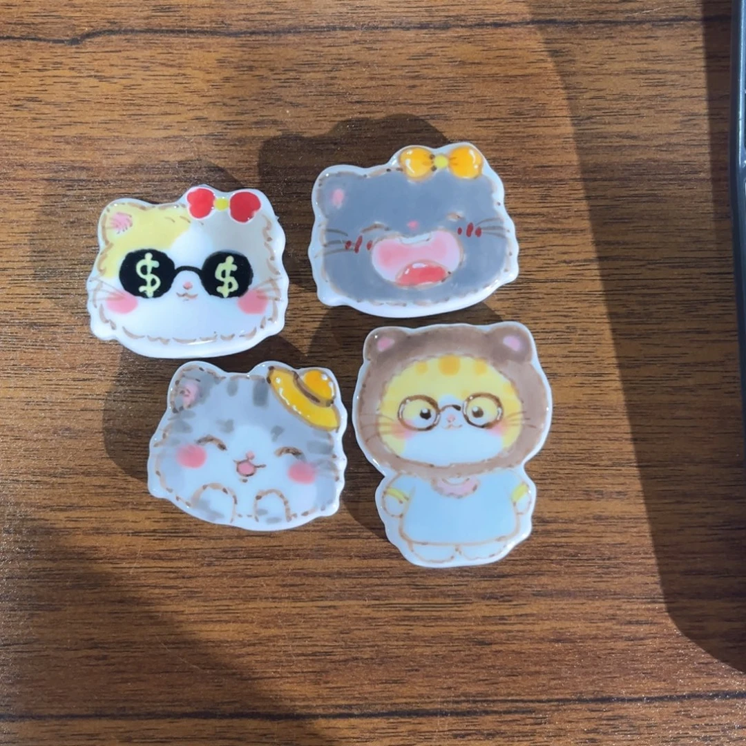 露***堡瓷片冰箱贴4个 好看