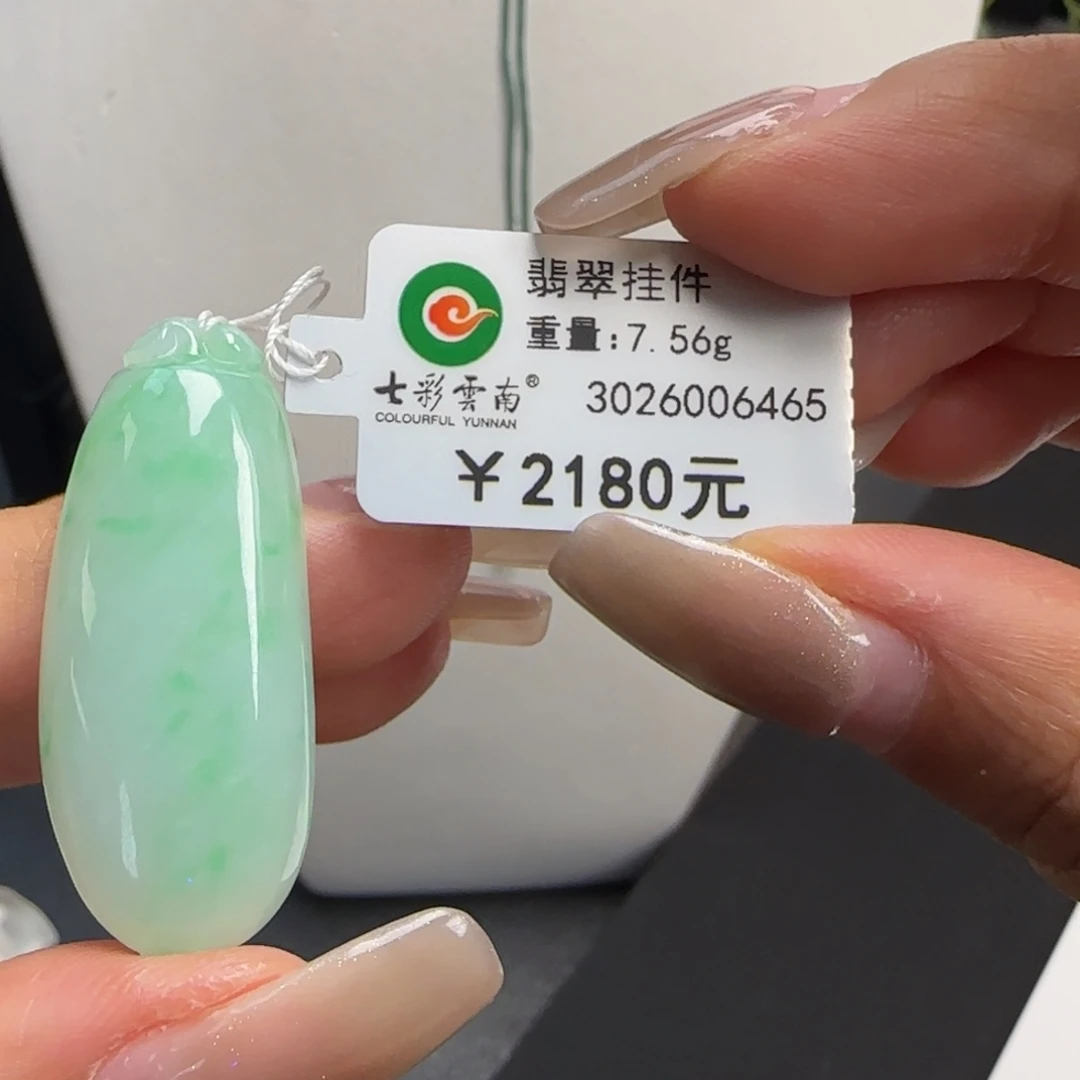 翡翠未镶嵌吊坠(不含链)阳绿福瓜