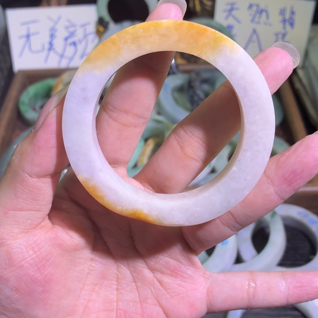定制翡翠未镶嵌翡翠A货手镯毛胚定制