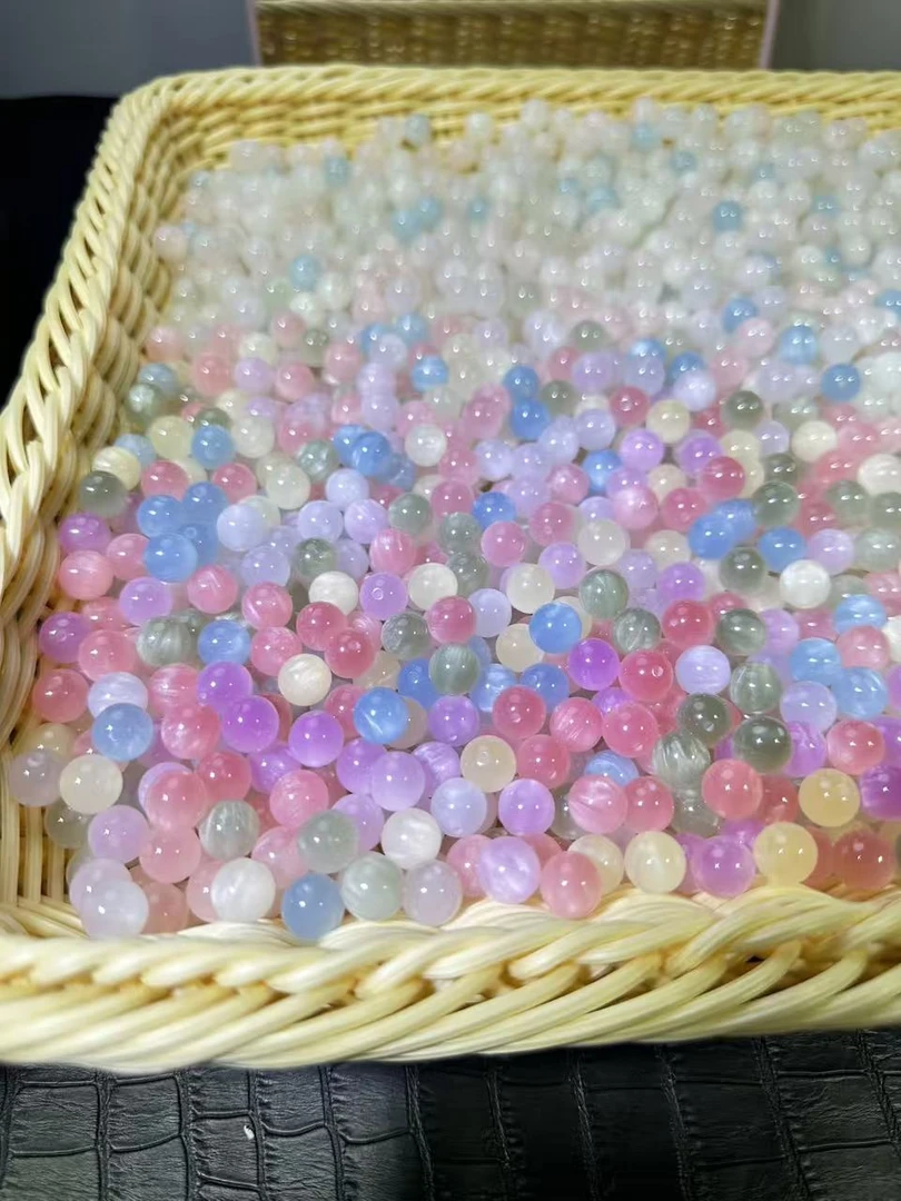 10m树脂猫眼变光珠DIY手串彩虹糖散珠
