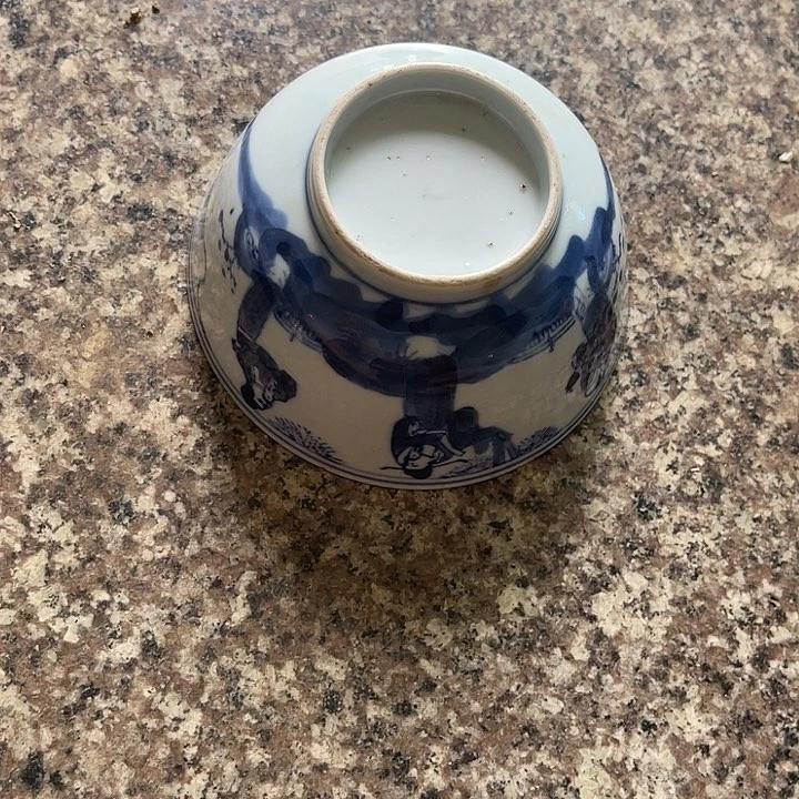 摆件佳***家青花碗一个有残了