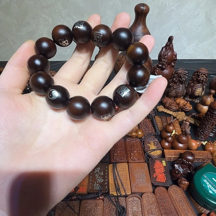 枣木1.8尺寸镶嵌银