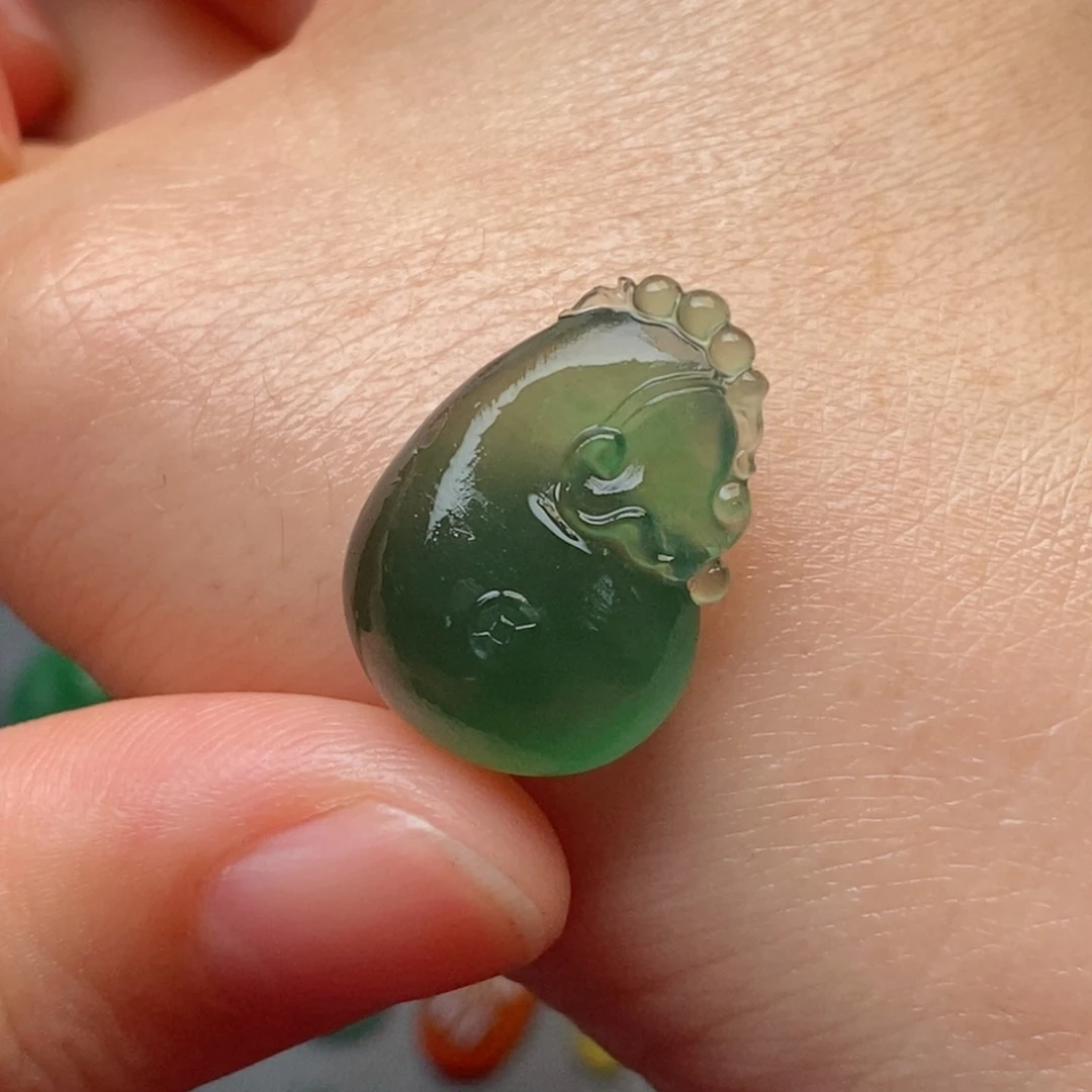 定制翡翠未镶嵌钱袋子