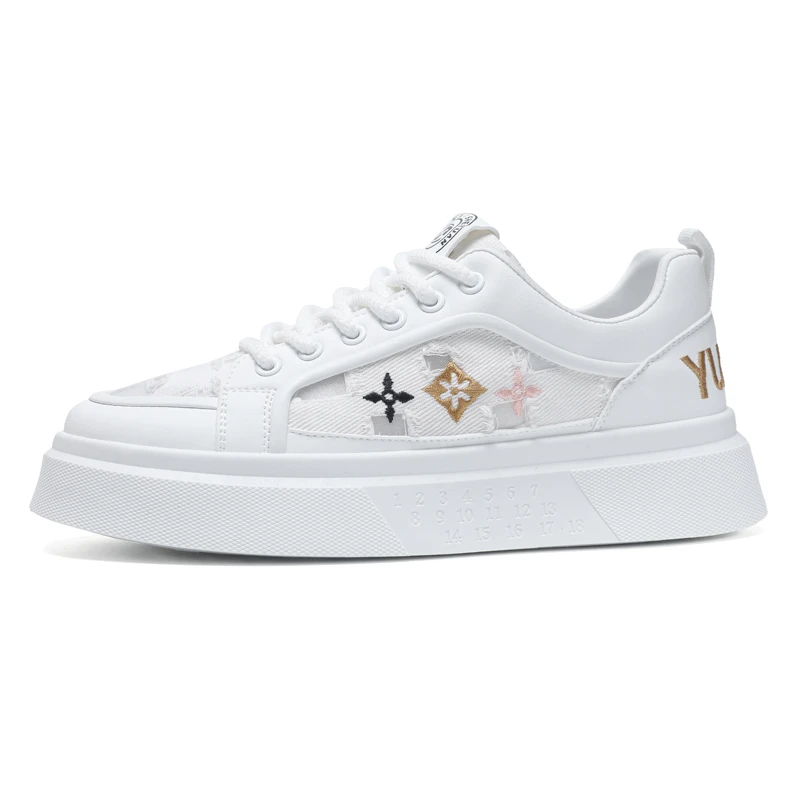 【专柜品质】欧货高级潮牌欧若风爆款刺绣拼色厚底运动鞋休闲板鞋