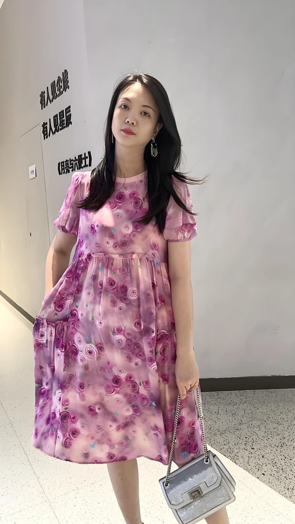 真丝桑蚕丝2025新款高端气质法式连衣裙LL2022829