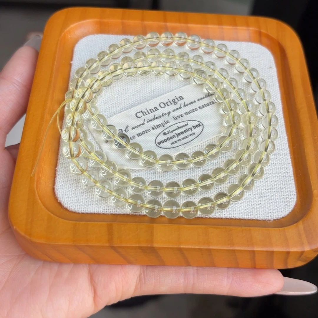 水晶手链未镶嵌赞比亚黄水晶多圈