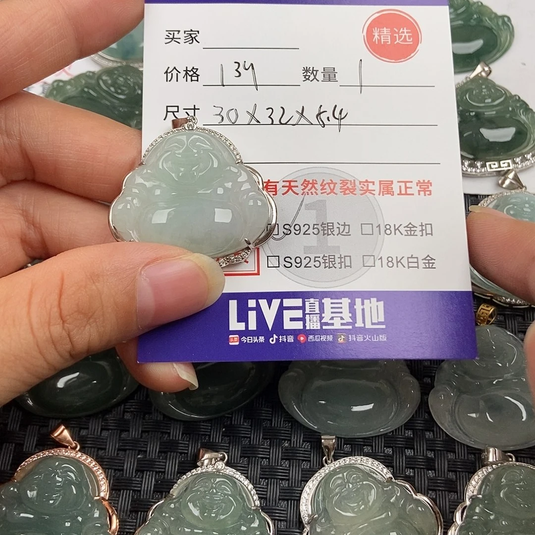 翡翠银S925镶嵌颈饰