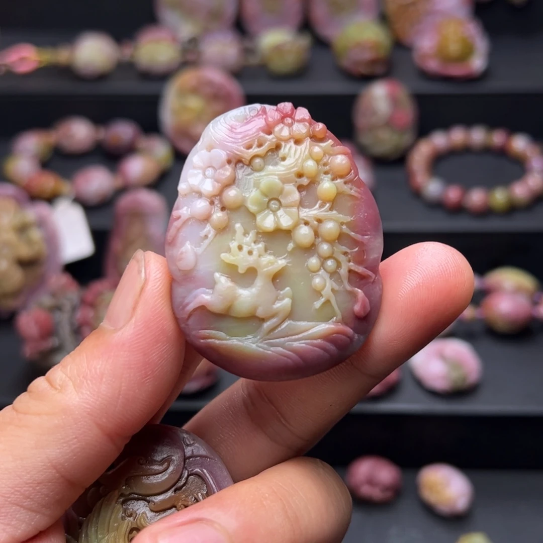 玛瑙/玉髓吊坠未镶嵌岁**好