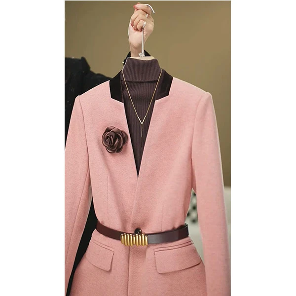 网红新款春秋复古轻奢时尚毛呢两件套装时尚休闲显瘦减龄女神套装