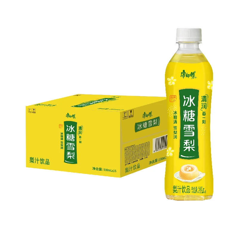康师傅 冰糖雪梨果汁饮料整箱500ml*15瓶冰糖爽口经典果味饮料