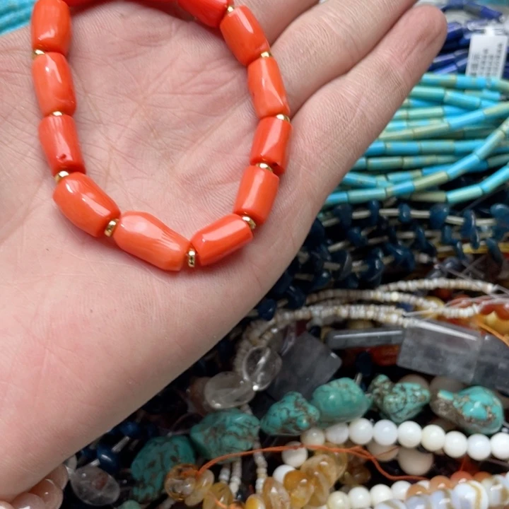 玛瑙/玉髓合金珠宝半成品一条三姑娘手串