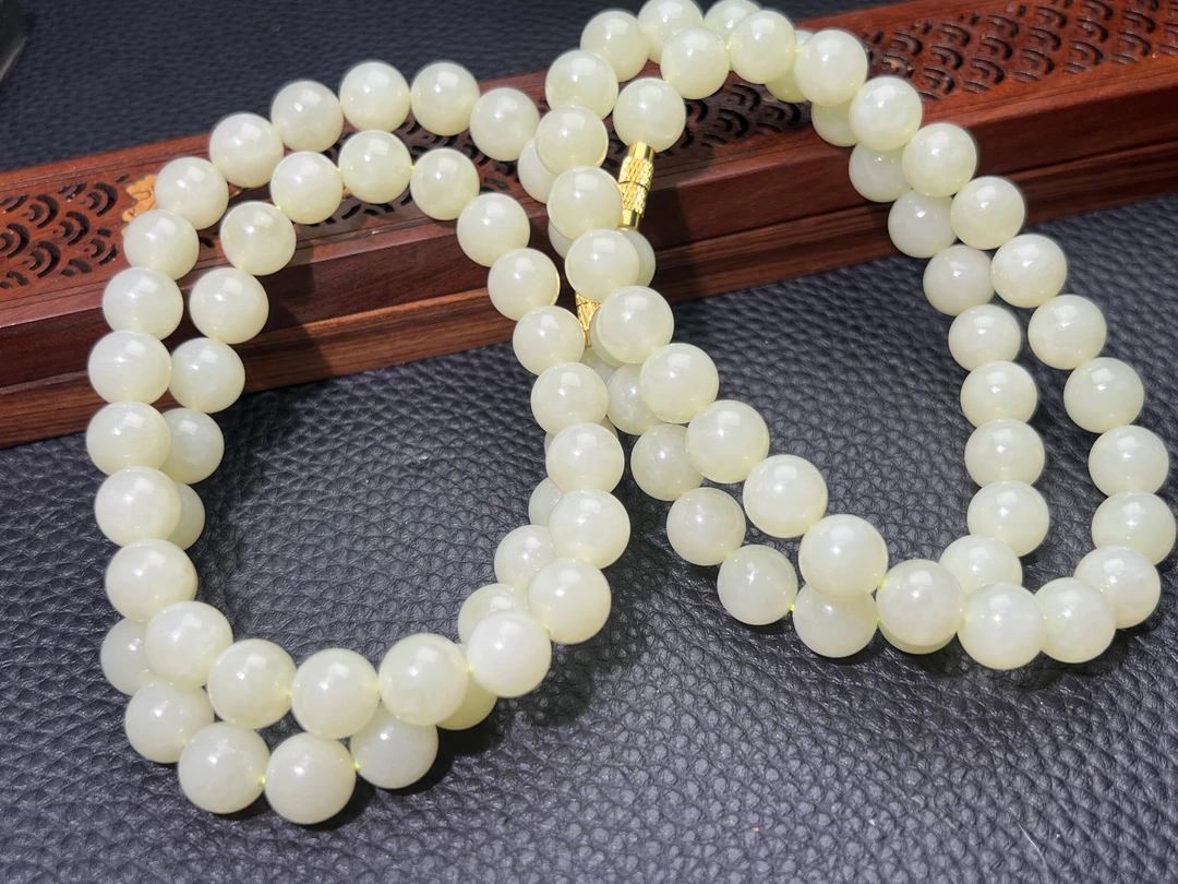 【半仙优选】天然和田玉珠链 多样性发货发一件