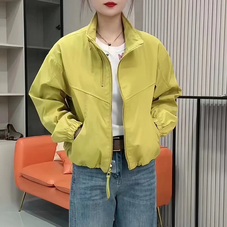 立领短款冲锋衣2025春秋新款时尚宽松休闲夹克上衣百搭外套