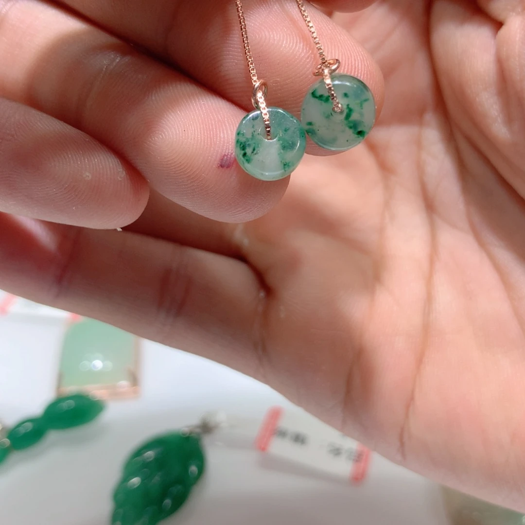 独山玉银S925镶嵌挂件