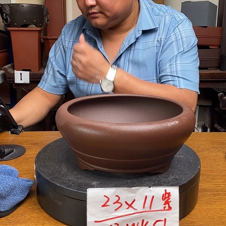 紫砂花盆货号一只WK51