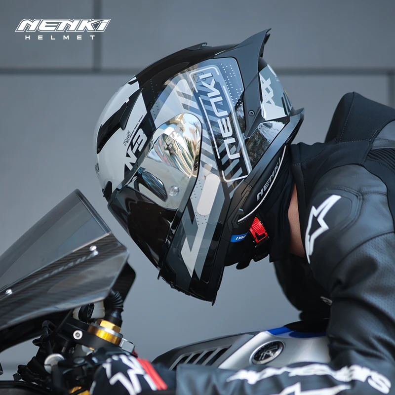 巨石双镜片摩托车头盔骑行赛趴全盔四季通用安全盔机车头盔透气全