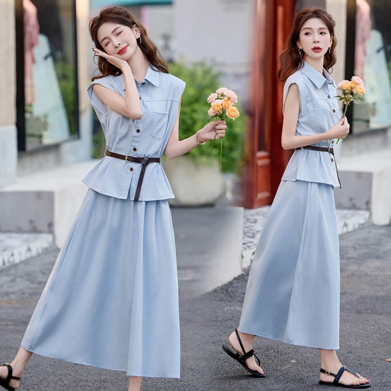 休闲风两件洋气2025气质显瘦2025新款小个子半身裙女神范收腰套装
