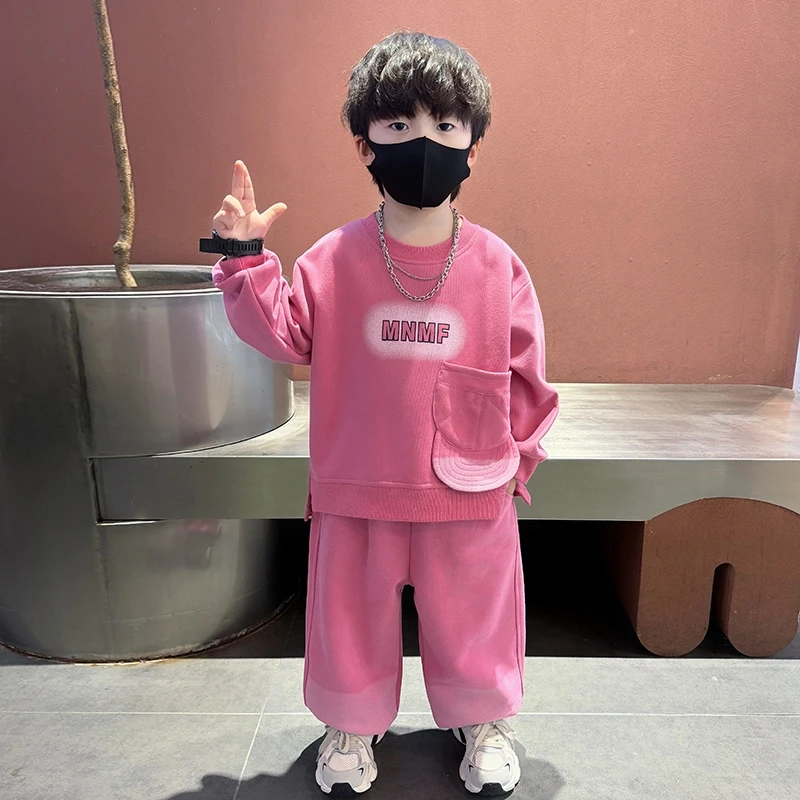 男童套装儿童秋装中大童休闲运动装卫衣两件套2025新款男孩衣服潮