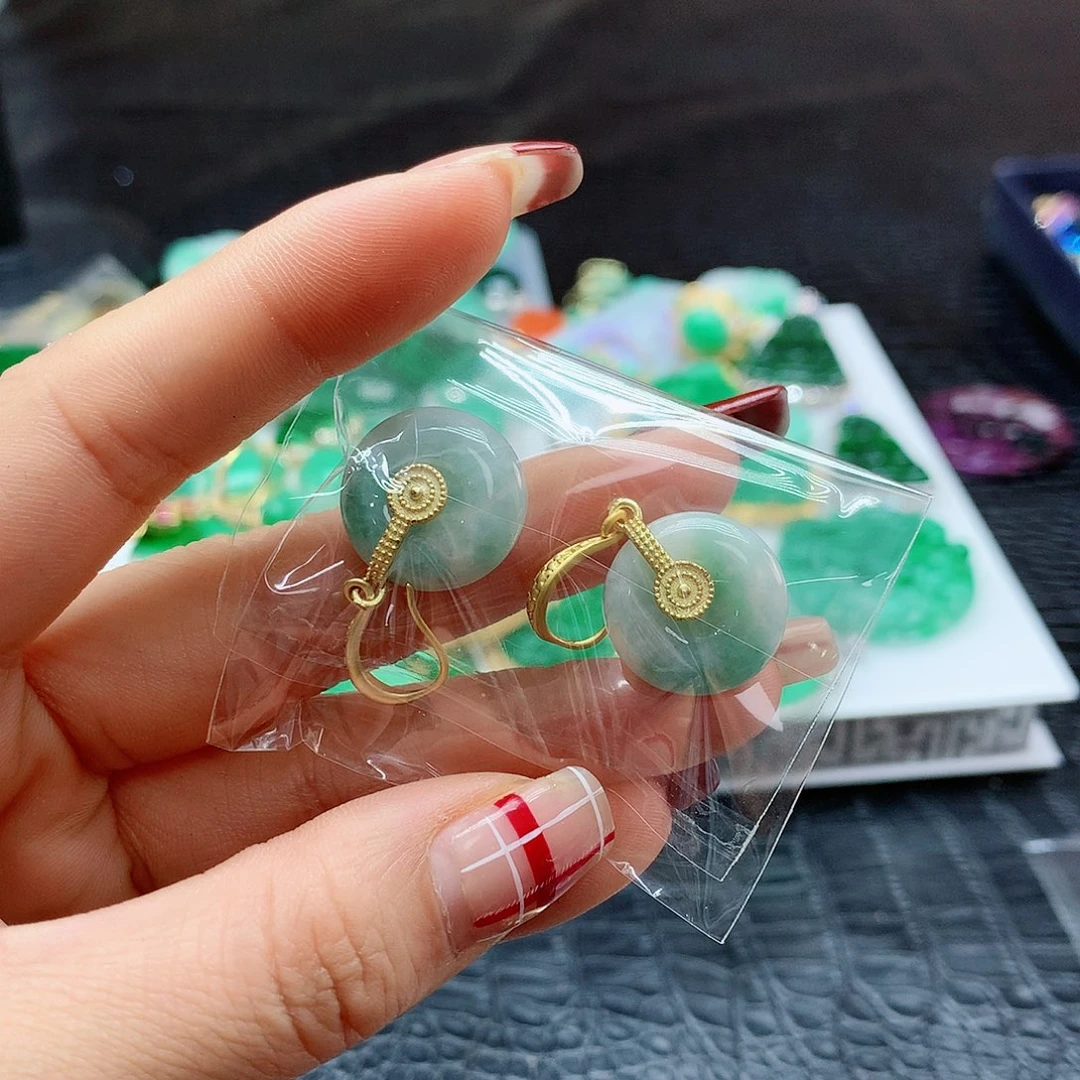 【闪购商品】翡翠耳饰银S925镶嵌，