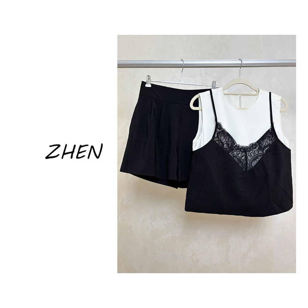 【ZHEN】25K00593 2025新款时尚气质修身显瘦设计师款时尚套装女