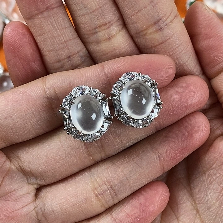 石英质玉银S925镶嵌颈饰