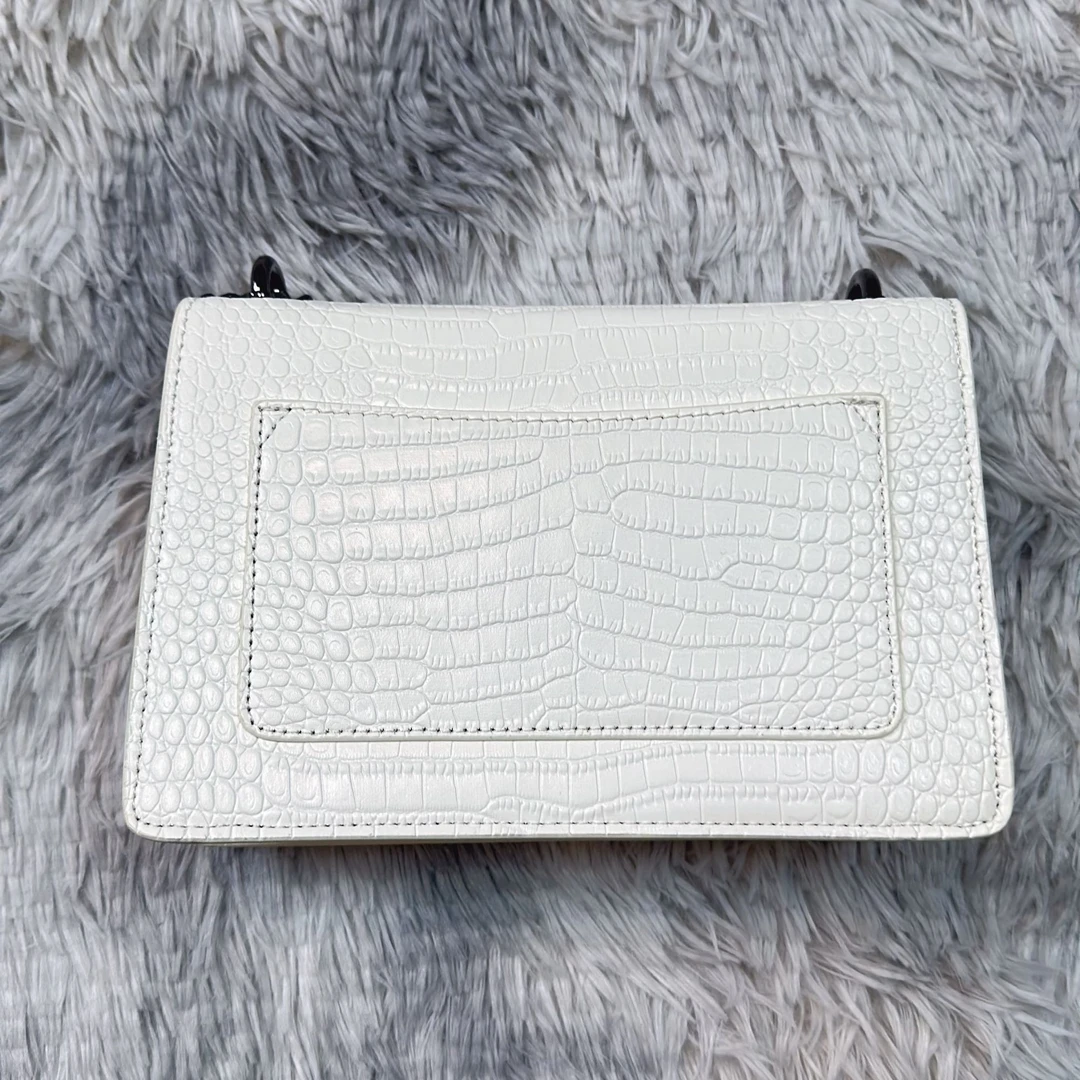 时尚潮流真皮新款女包鳄鱼纹日落 035 白色