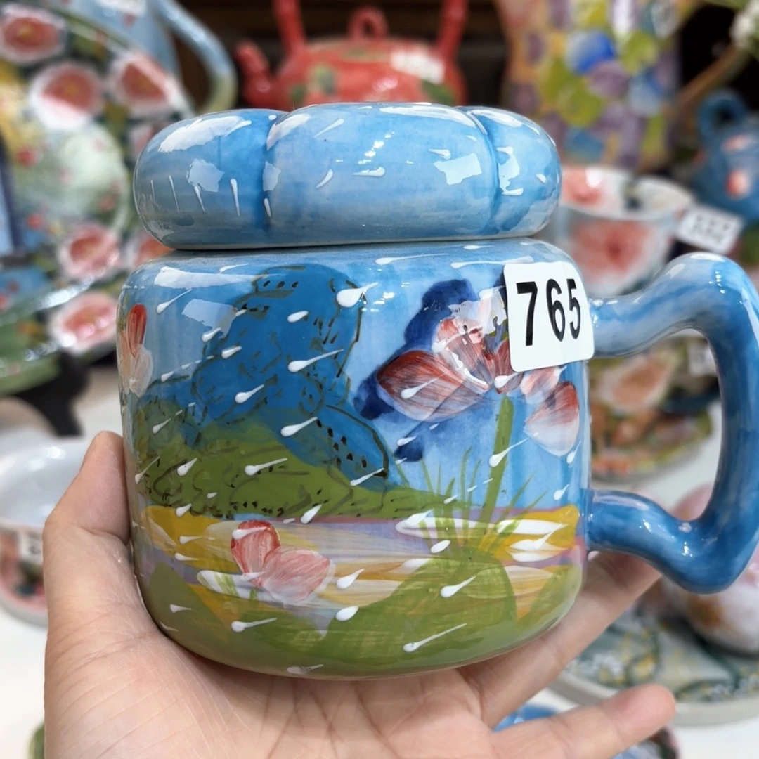 景德镇手绘高温釉下彩陶瓷茶具