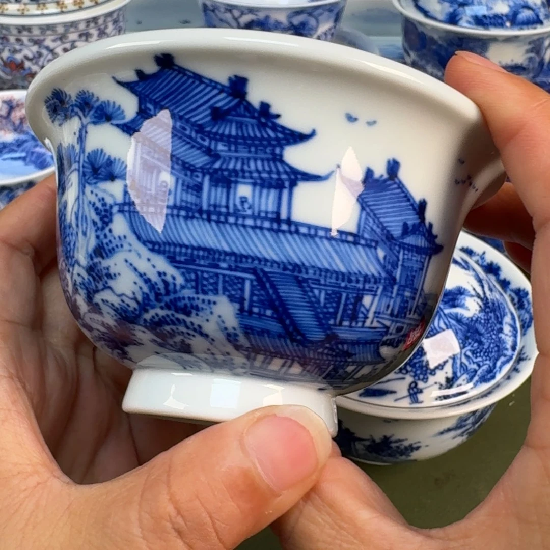 景德镇纯手绘茶具圆圆222